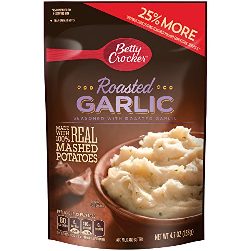 (2 Pack) Betty Crocker Savory Roasted Garlic Mashed Potatoes  4 7 Oz