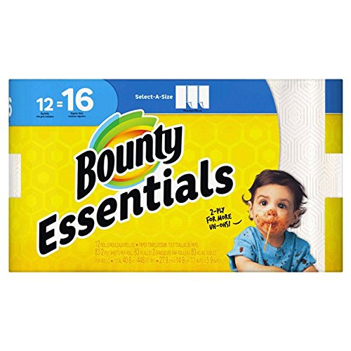 Bounty Select-a-Size Paper Towels  White  12 Huge Rolls