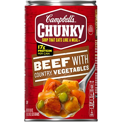 Campbell's Chunky Beef with Country Vegetables Soup  18 8 oz  Can (Pack of 12)