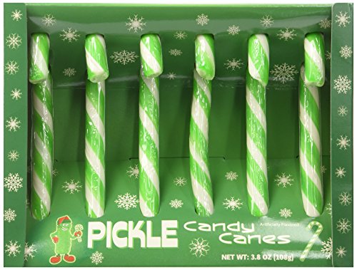 Fancy Pickle flavored Candy Canes 3 8 OZ