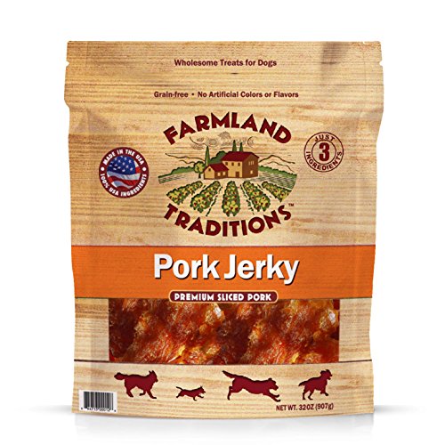 Farmland Traditions USA Made 2 lb  Pork Jerky Dog Treats