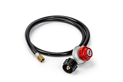 HuitzBin 4 FT High Pressure Propane 0-20 PSI Adjustable Regulator 4 FT QCC-1 type Hose  Propane burner  Turkey  fryer more electrical appliances - CSA Certified