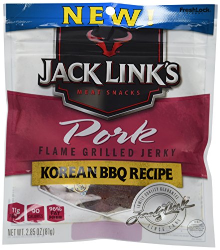 Jack Links Jerky Flame Grilled Korean BBQ Pork Recipe  2 85 Ounce (Pack of 4)