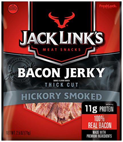 Jack Links Link Snacks Bacon Jerky  Hickory Smoked  2 5 Ounce