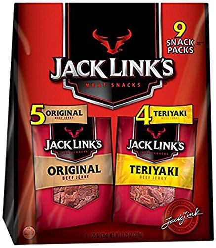 Jack Link’s Beef Jerky Variety Bag Original  Teriyaki 9ct 1 25oz Single-serve Bags