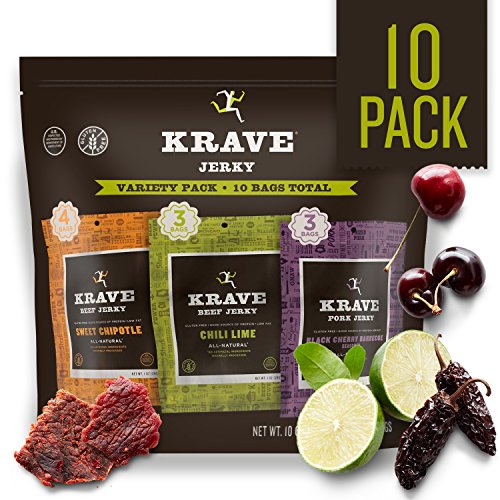 KRAVE Jerky Variety Pack 10 Count Beef Pork