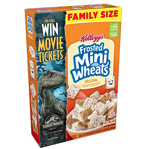 Kellogg's Breakfast Cereal  Frosted Mini-Wheats  Original  Low Fat  Excellent Source of Fiber  Family Size  24 oz Box