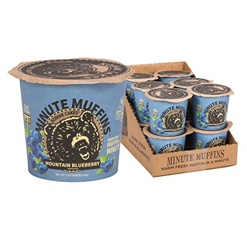 Kodiak Cakes Minute Muffins High Protein Snack  Mountain Blueberry  2 29 Ounce (Pack of 12)