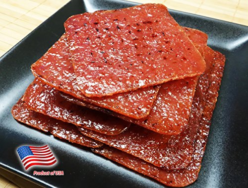 Made to Order Fire-Grilled Oriental Minced Pork Jerky (Original Flavor - Square Shaped - 12 Ounce) aka Singapore Bak Kwa - Los Angeles Times Handmade Gift  Winner