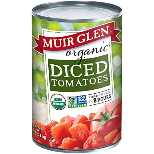 Muir Glen Canned Tomatoes  Organic Diced Tomatoes  No Sugar Added  14 5 Ounce Can (Pack of 12)