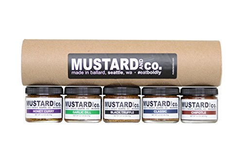 Mustard   Co  Five Flavor Gift Set - Gourmet Mustard Sampler