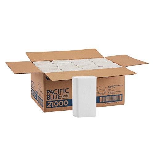 Pacific Blue Select Multifold Premium 2-Ply Paper Towels (Previously Branded Signature) by GP PRO  White  21000  125 Paper Towels Per Pack  16 Packs Per Case