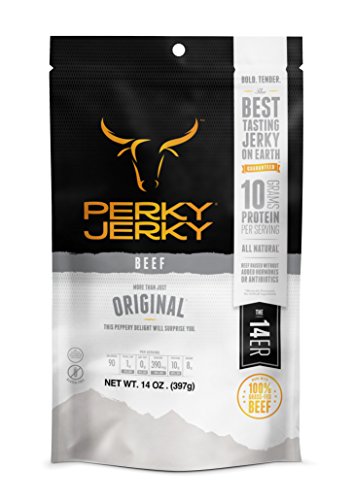 Perky Jerky Grass Fed Original Beef Jerky  14 Ounce