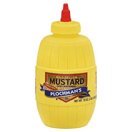 Plochman's Yellow Squeeze Mustard 19-Ounces Squeeze Barrel (Pack of 6)