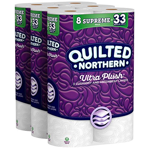 Quilted Northern Ultra Plush Toilet Paper  24 Supreme Rolls  24   99 Regular Rolls  3 Ply Bath Tissue  3 Packs of 8 Rolls
