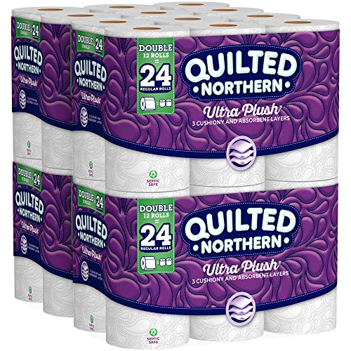 Quilted Northern  Ultra Plush Toilet Paper  Pack of 48 Double Rolls (Four 12-roll packages)  Equivalent to 96 Regular Rolls-Packaging May Vary