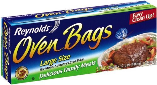 Reynolds Oven Cooking Bags-Large Size for Meats   Poultry (up to 8-Pounds)  5 Count Boxes (Pack of 4) 20 Bags Total