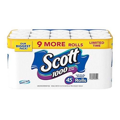 Scott 1000 Sheets per Roll Toilet Paper (45 Rolls)