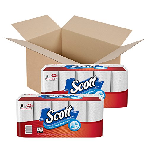 Scott Paper Towels Choose-A-Sheet  White  15 Mega Rolls (2 Pack)