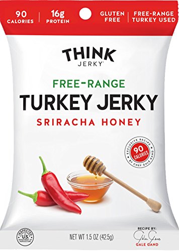 Think Jerky - Free-Range Turkey Jerky  Sriracha Honey  Gluten-Free  1 5 Ounce (5 Count)