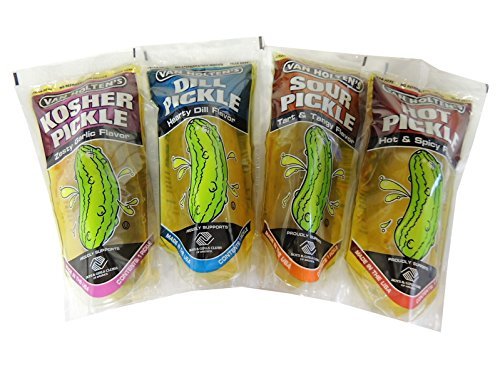 Van Holten's Pickle In-a Pouch Variety Pack  12 pickles  3 of each Flavor of Kosher  Dill  Hot   Spicy and Sour Ready to Eat Single Serve Pickles in their own pouch  No Refrigeration needed