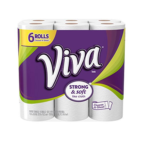 Viva Strong and Soft Paper Towels  Choose-A-Sheet Value Rolls  White  6 Count